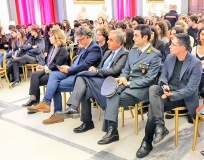 da sx Prof.ssa Palagi, Dott. Cioffredi, Col. Gosciu, Magg. Cortese